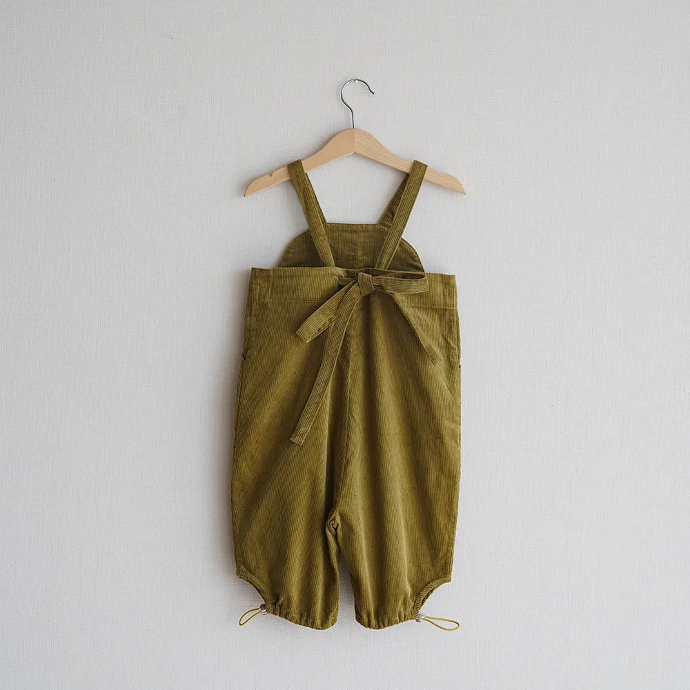 Mes Kids Des Fleurs Suspender Trousers Yellow