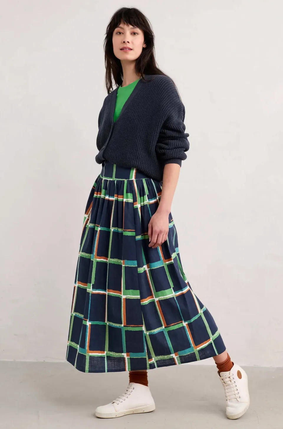MEVAGISSEY SKIRT - WINDOW PANES MARITIME