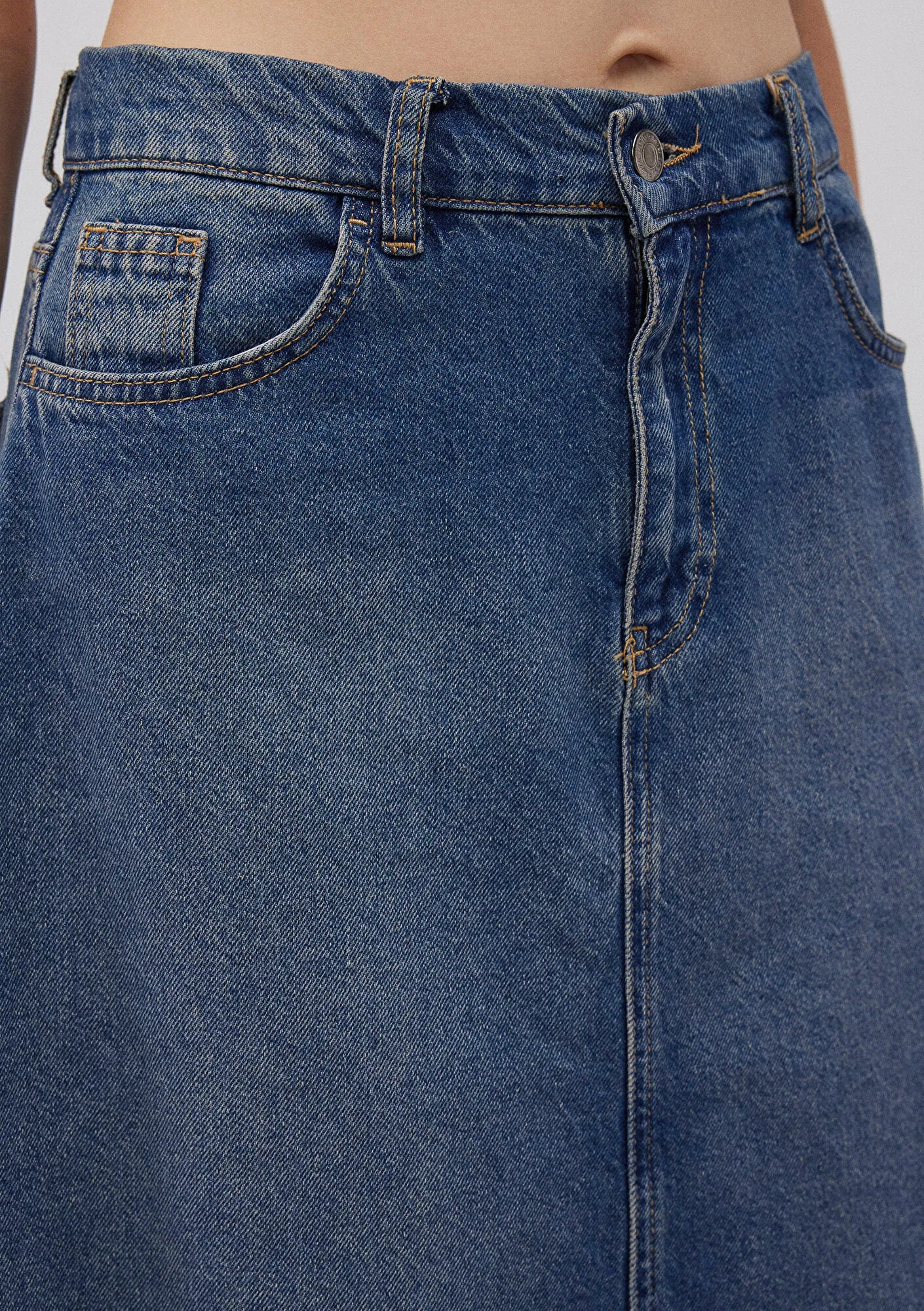 Midi Denim Skirt