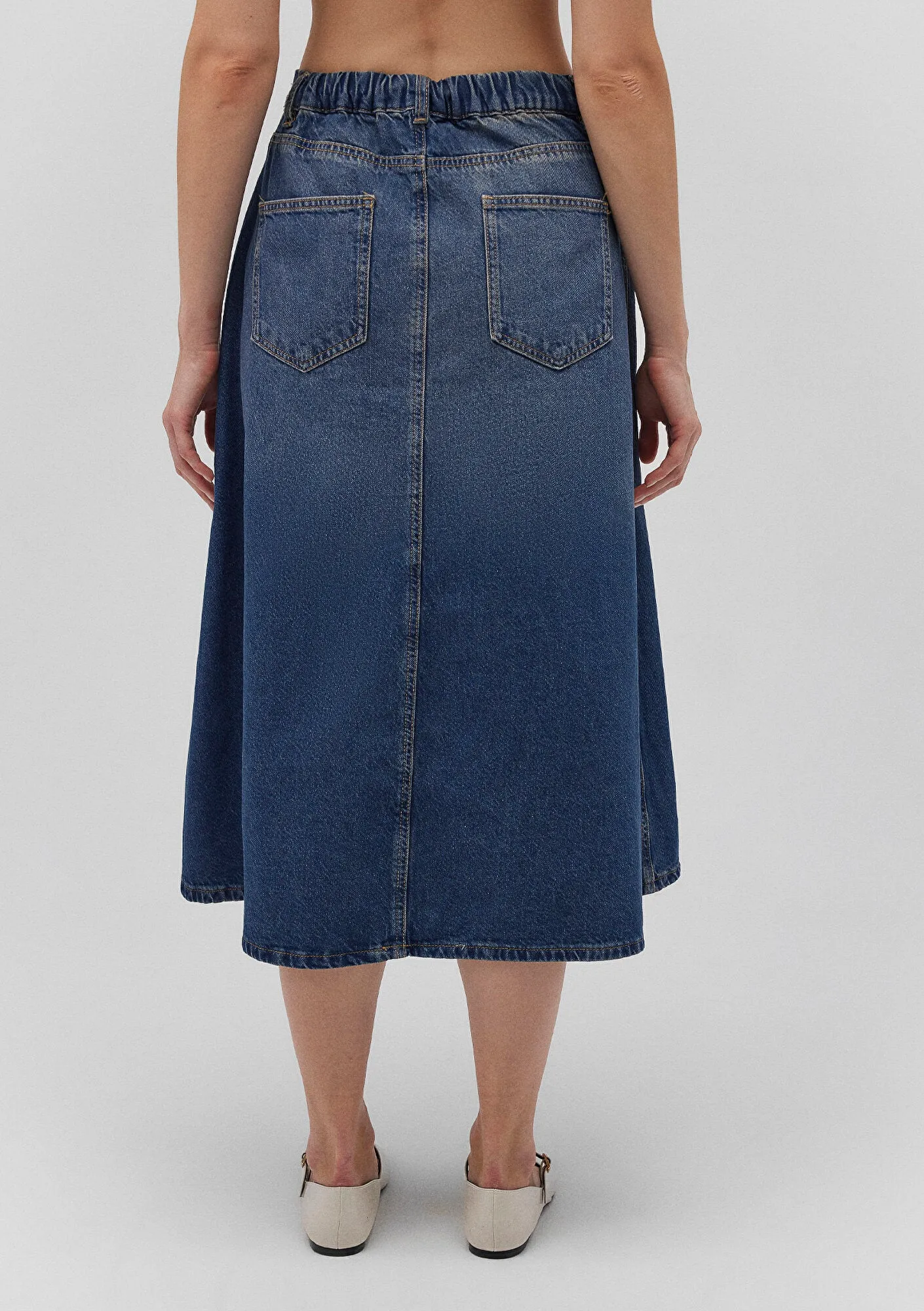 Midi Denim Skirt