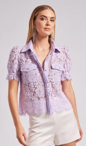 MINA LACE SHIRT - Lilac