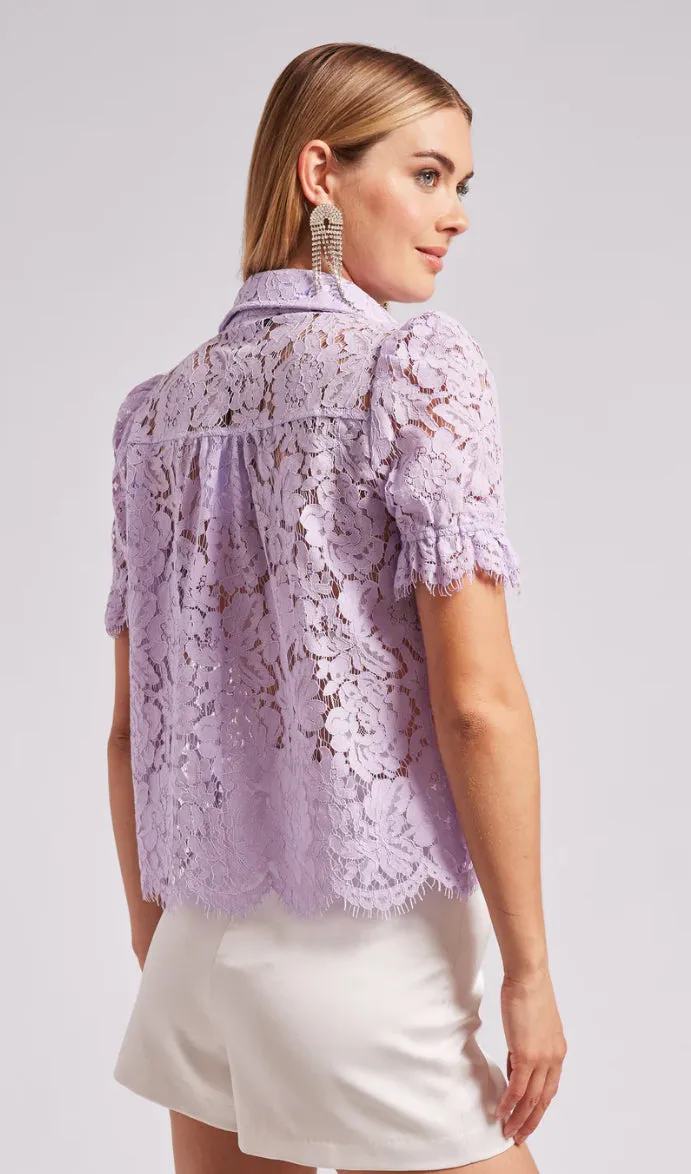 MINA LACE SHIRT - Lilac