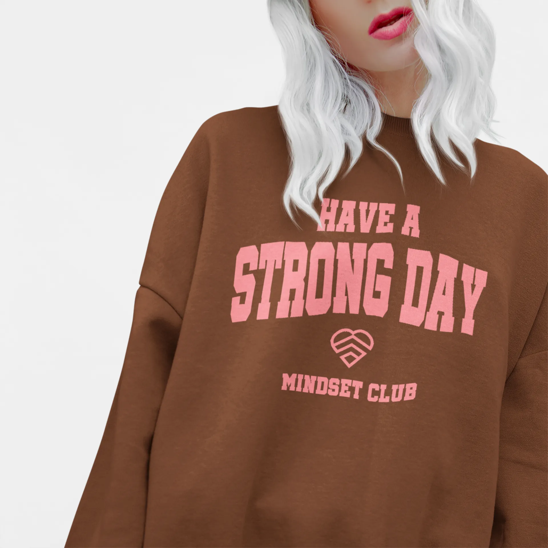 Mindset Club Statement Crewneck - Chocolate