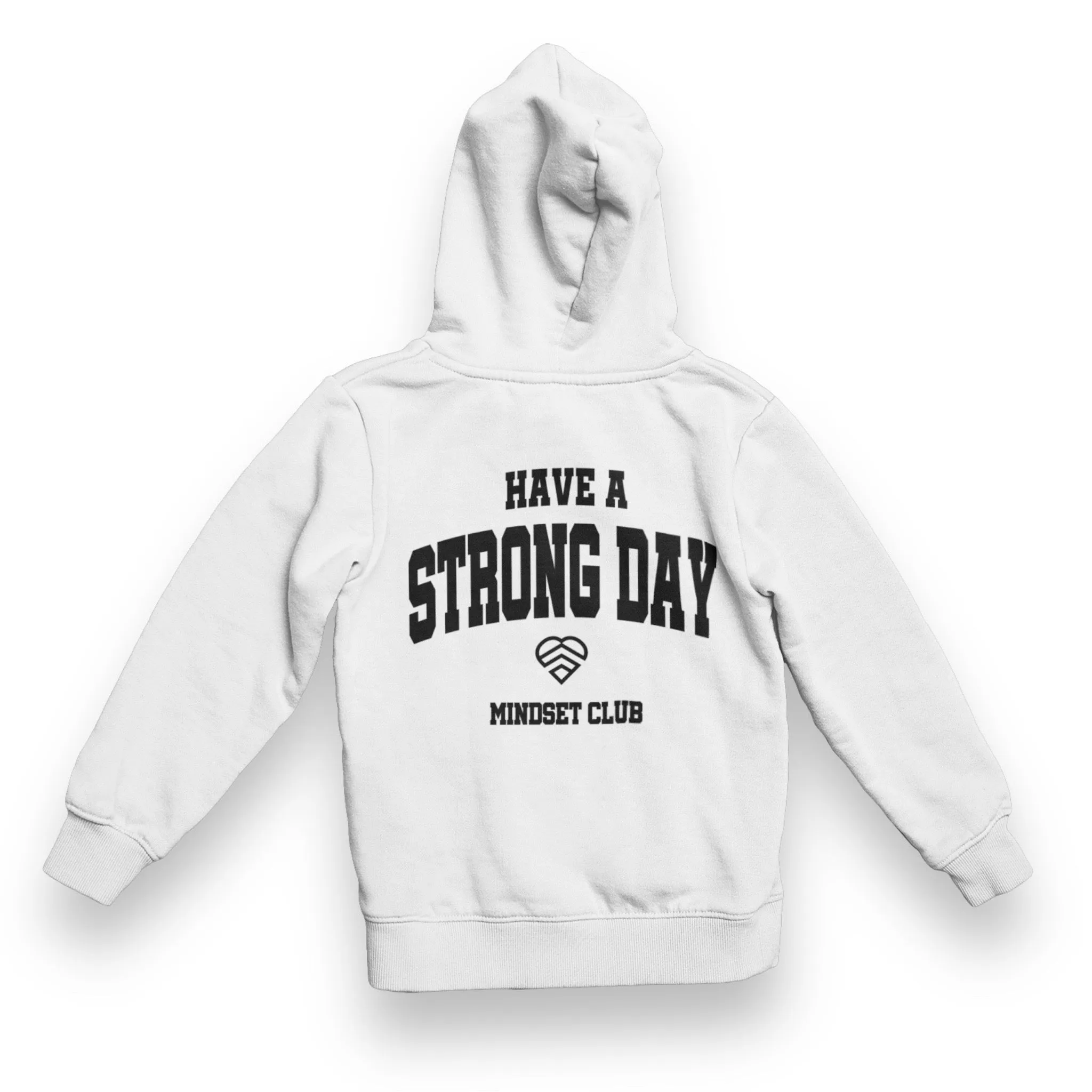Mindset Club Zip Up Logo Hoodie - White