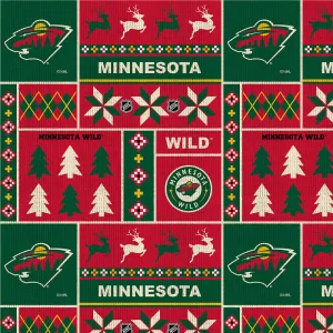 MINNESOTA WILD-Holiday Sweater Fleece-100% Polyester-1182WLD