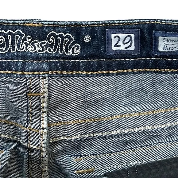 Miss Me Denim Jean Signature Mid Skirt Size 29 With Pockets