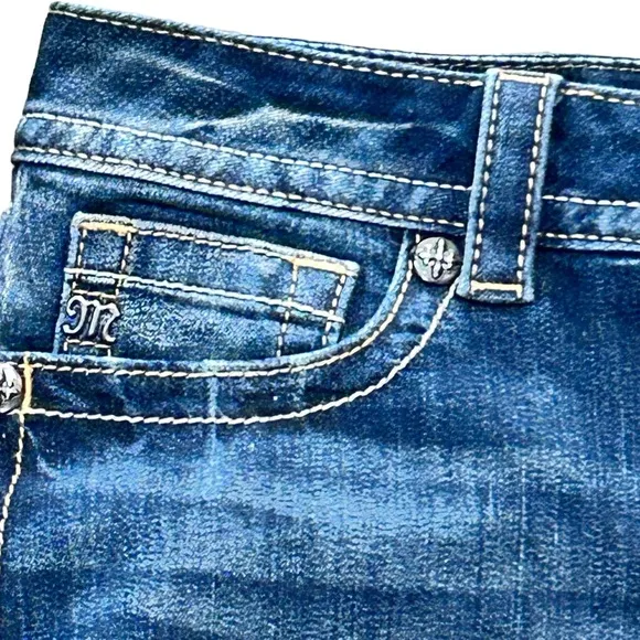Miss Me Denim Jean Signature Mid Skirt Size 29 With Pockets