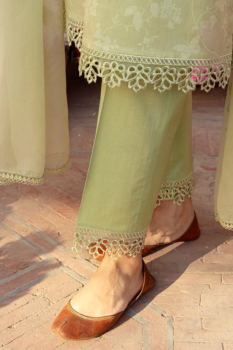 MISTED GREEN-3 PIECE LAWN PRINTED SUIT
