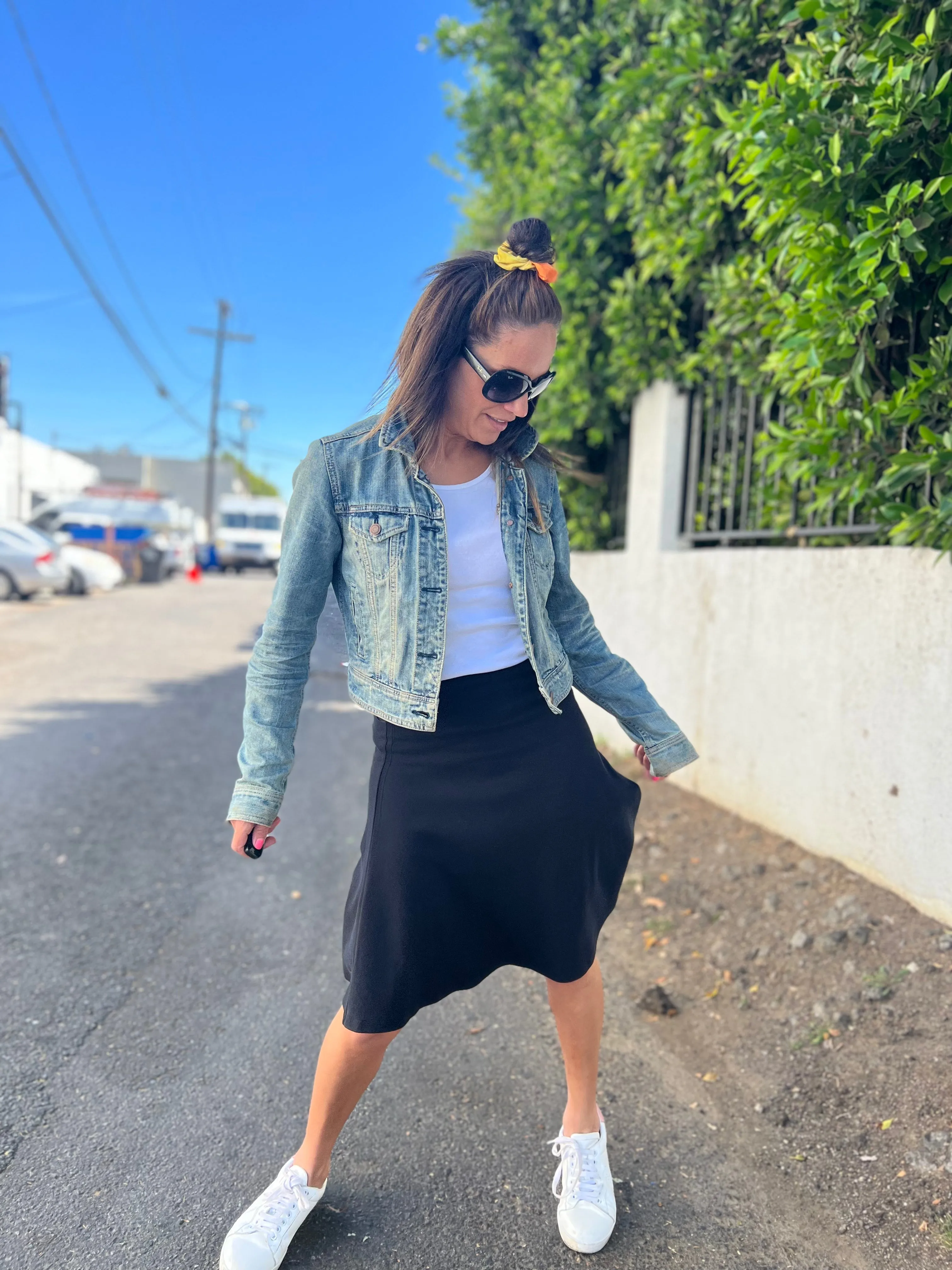 MM COTTON FIT N FLARE - BLACK