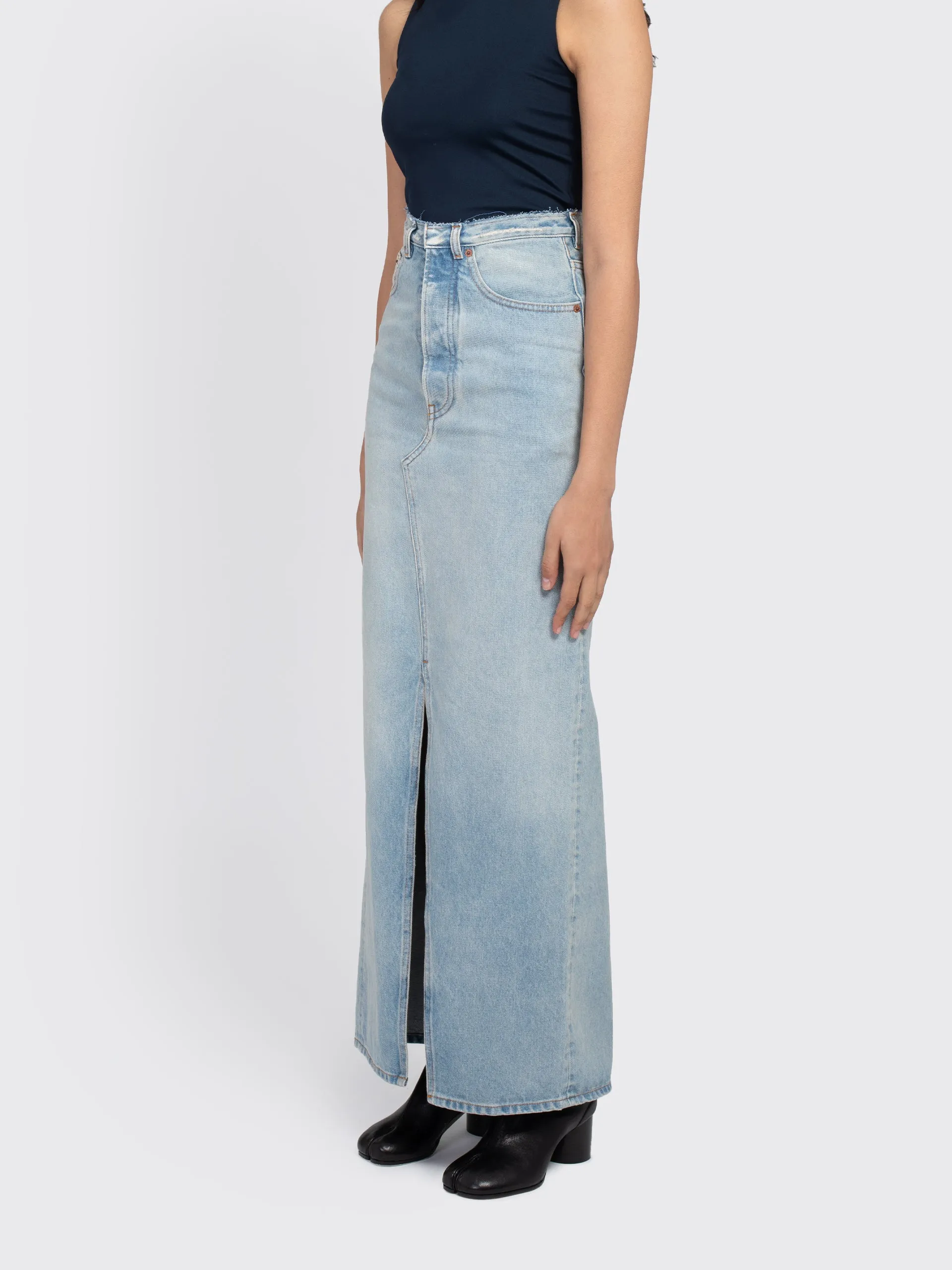 MM6 Denim Long Skirt