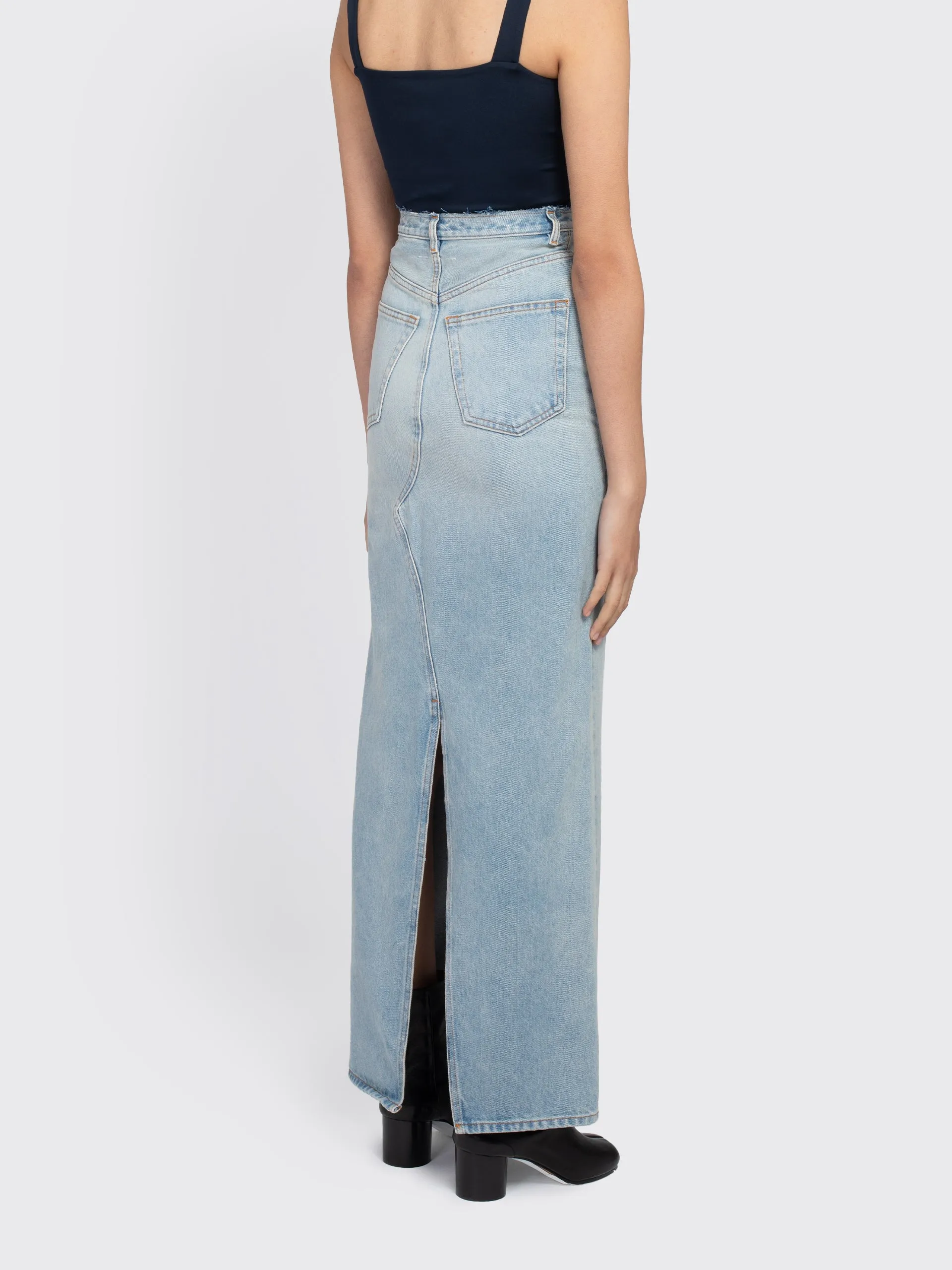 MM6 Denim Long Skirt