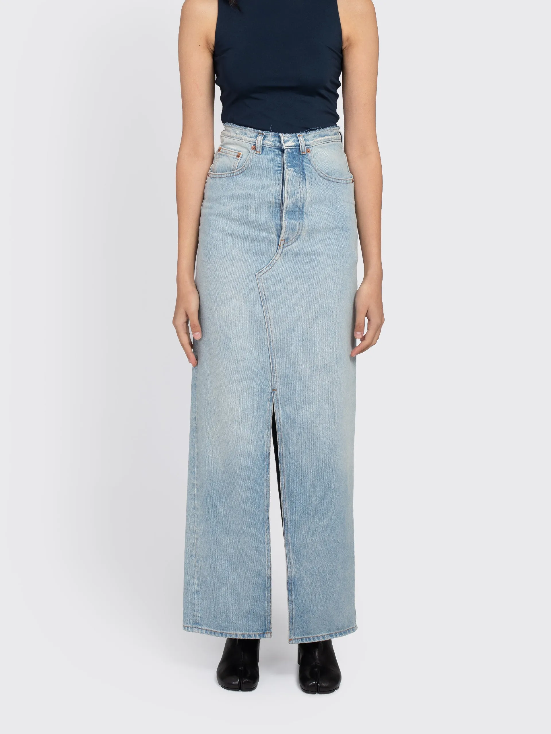 MM6 Denim Long Skirt