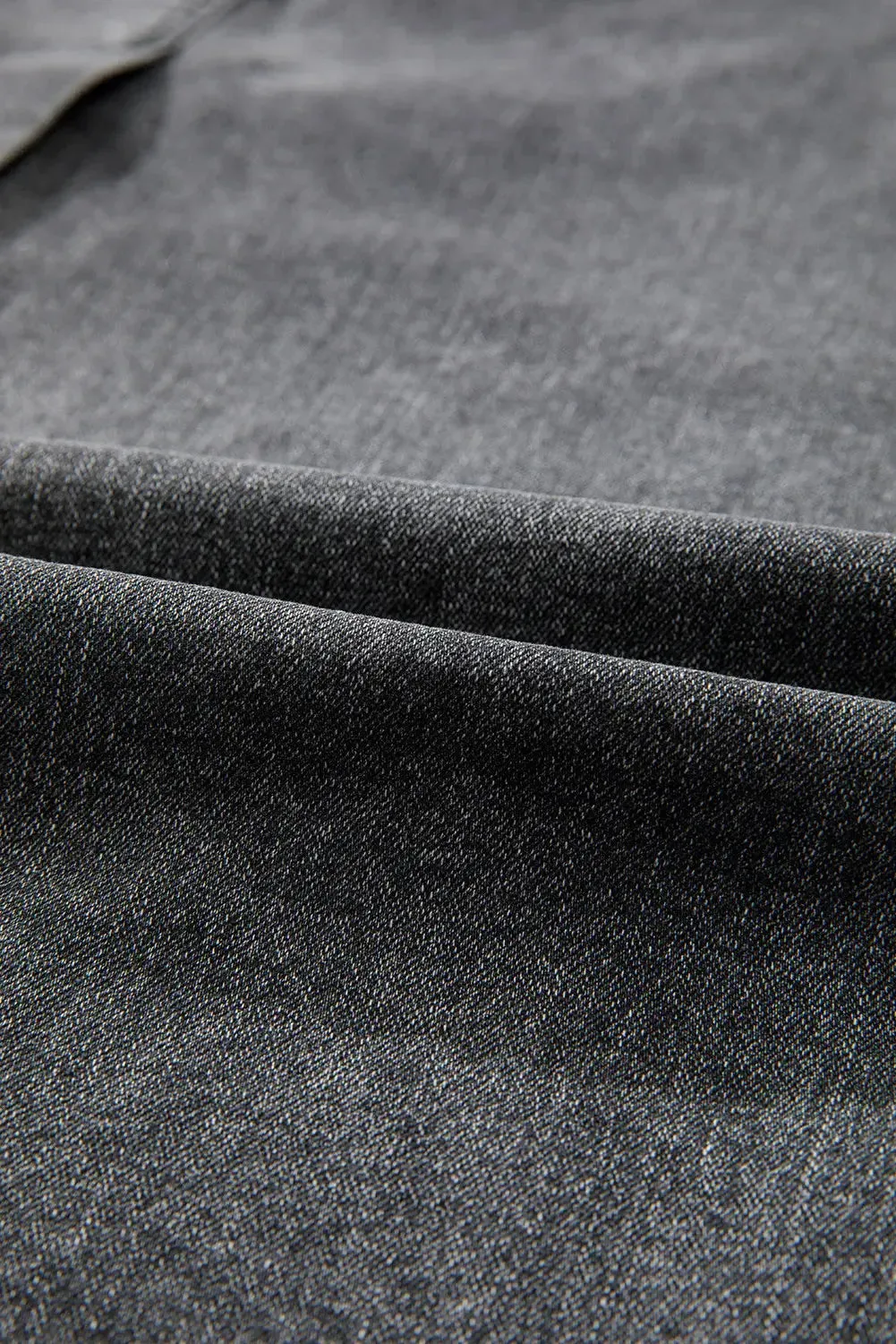 'Mobi' Raw Hem Midi Denim Skirt with Pockets