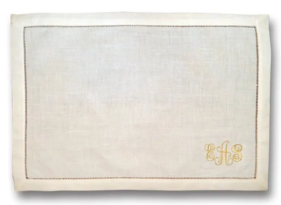 Monogrammed Hemstitch Placemat - Set of Four