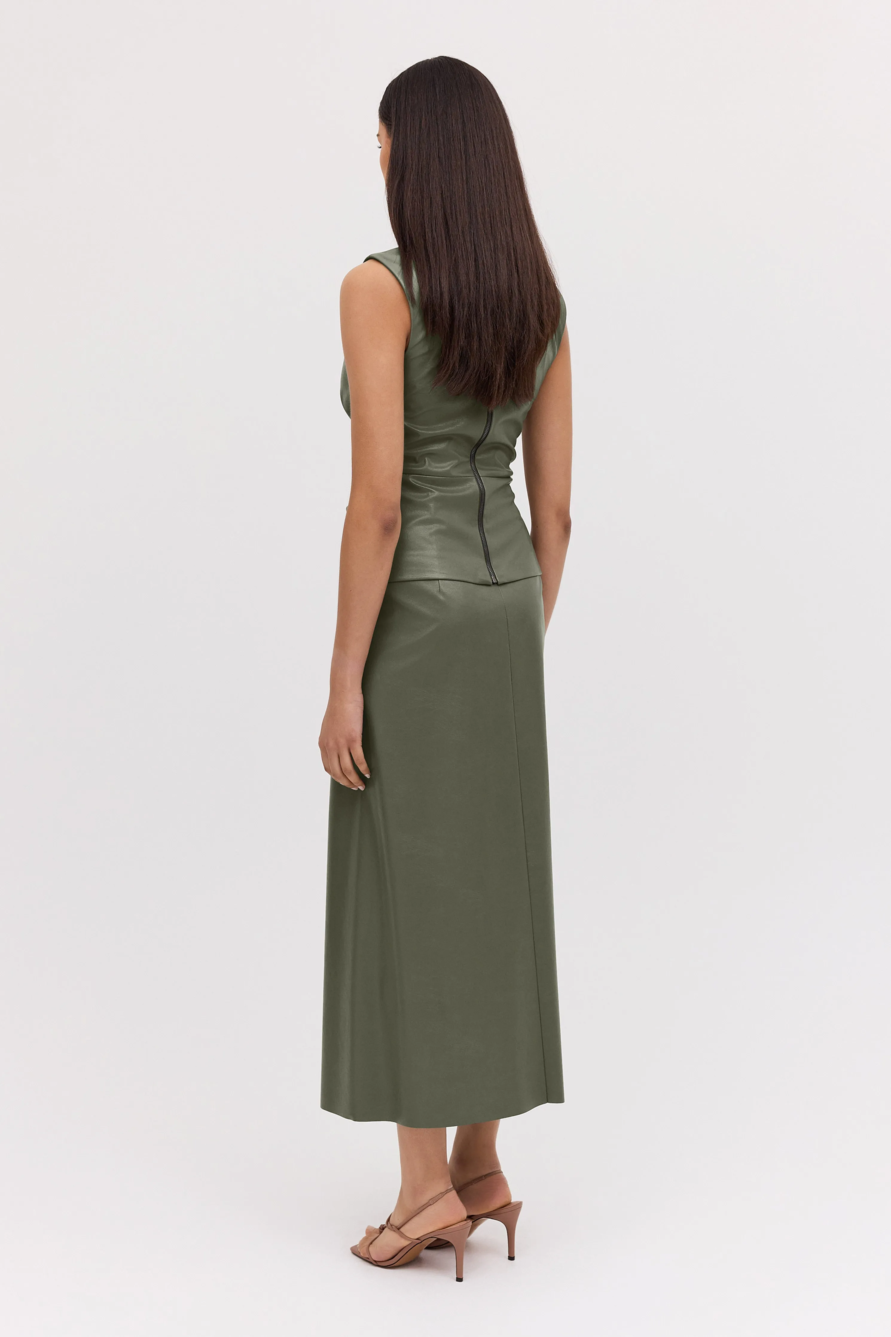 MOSS LEATHERETTE ILLUSION TOP