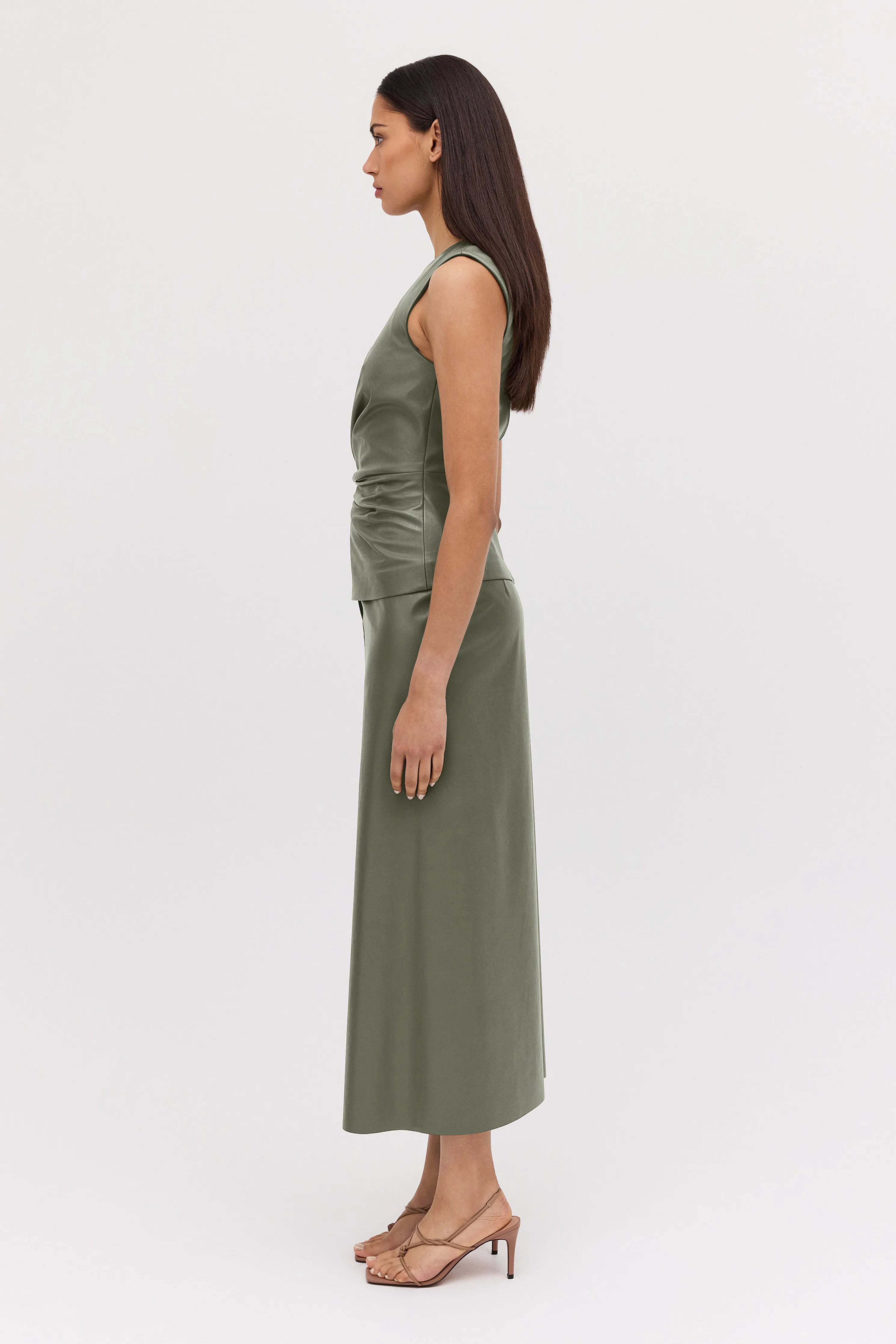 MOSS LEATHERETTE ILLUSION TOP
