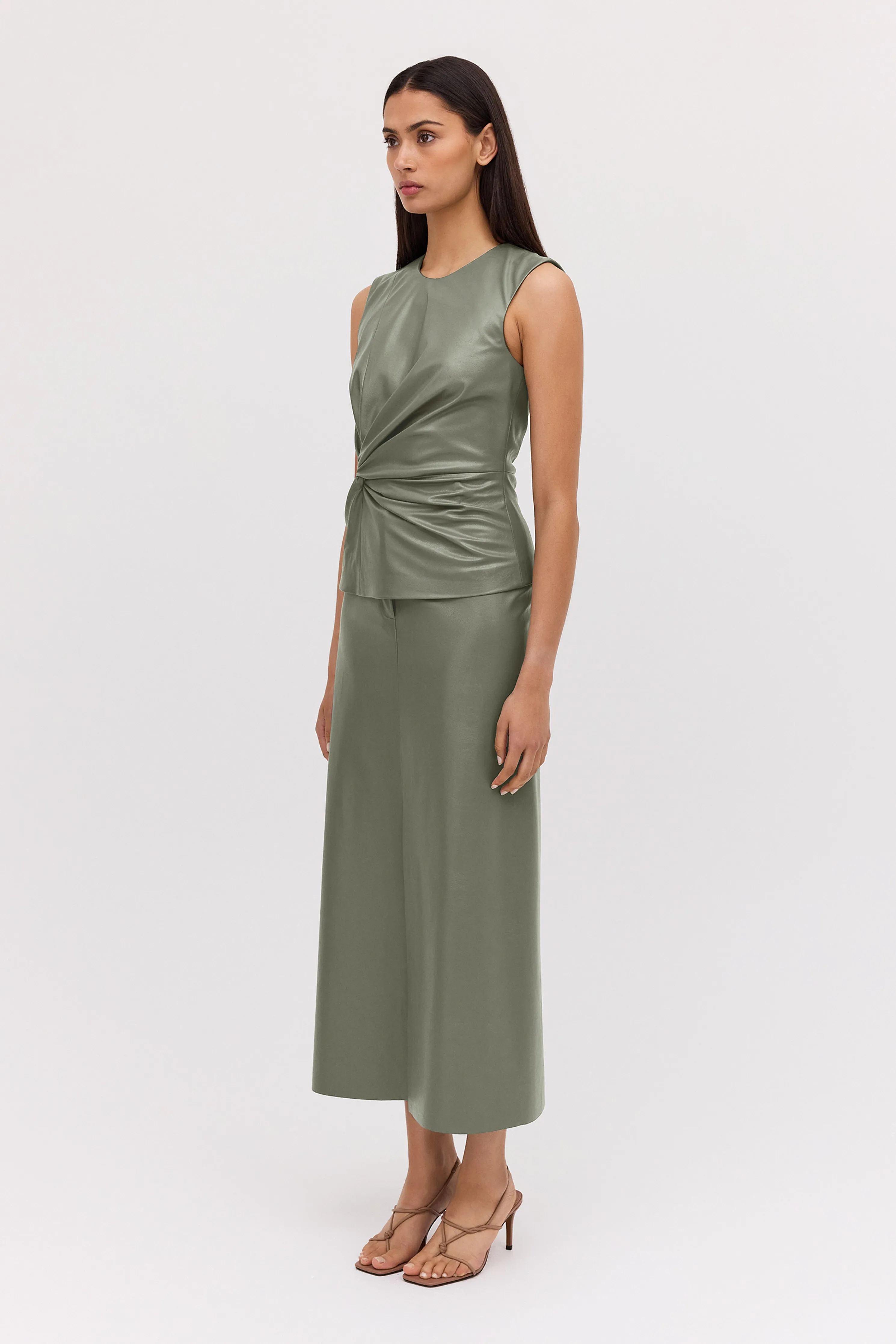 MOSS LEATHERETTE ILLUSION TOP