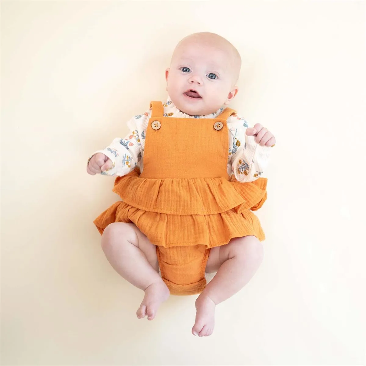 Mud Pie Autumn Marigold Bubble & Shirt Set