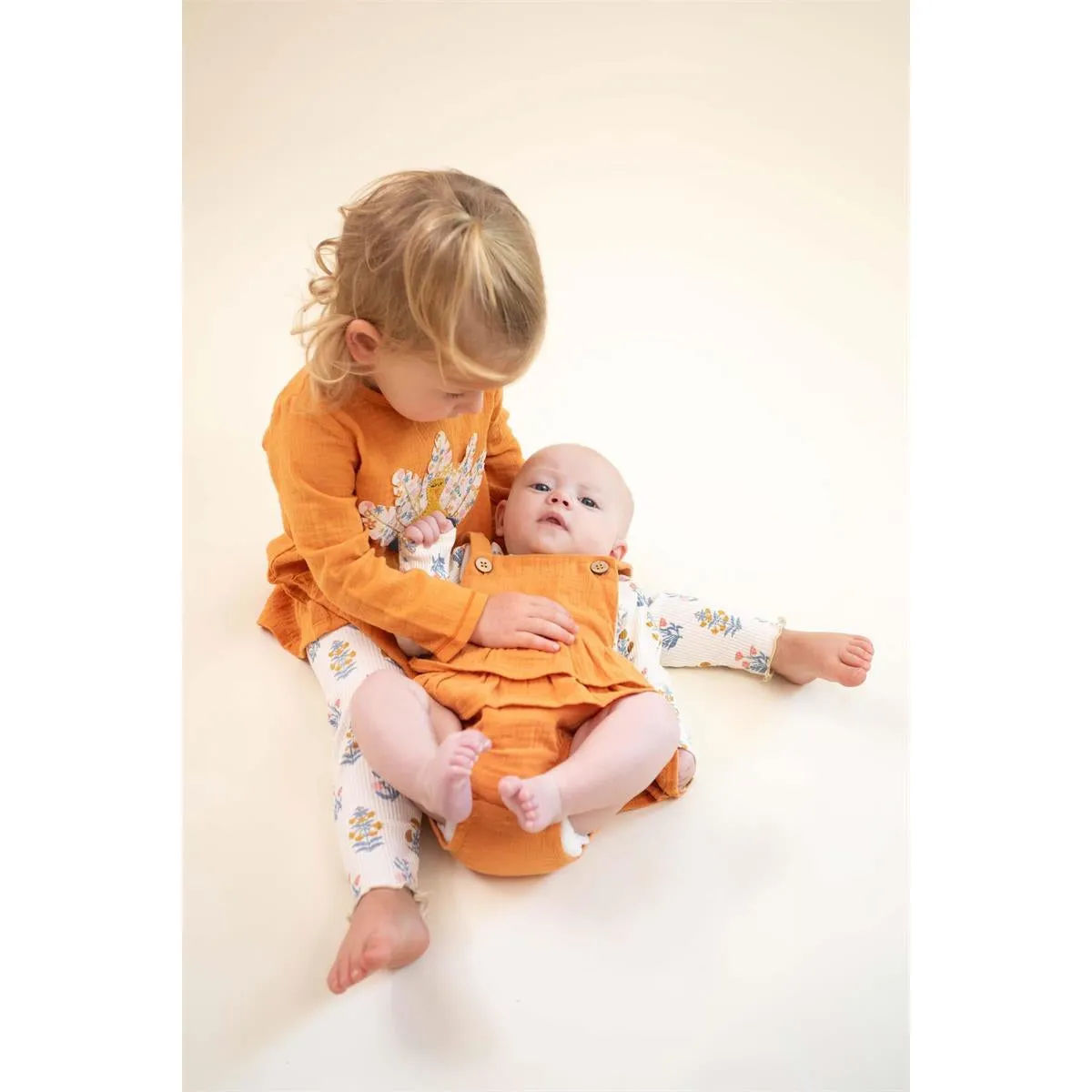 Mud Pie Autumn Marigold Bubble & Shirt Set
