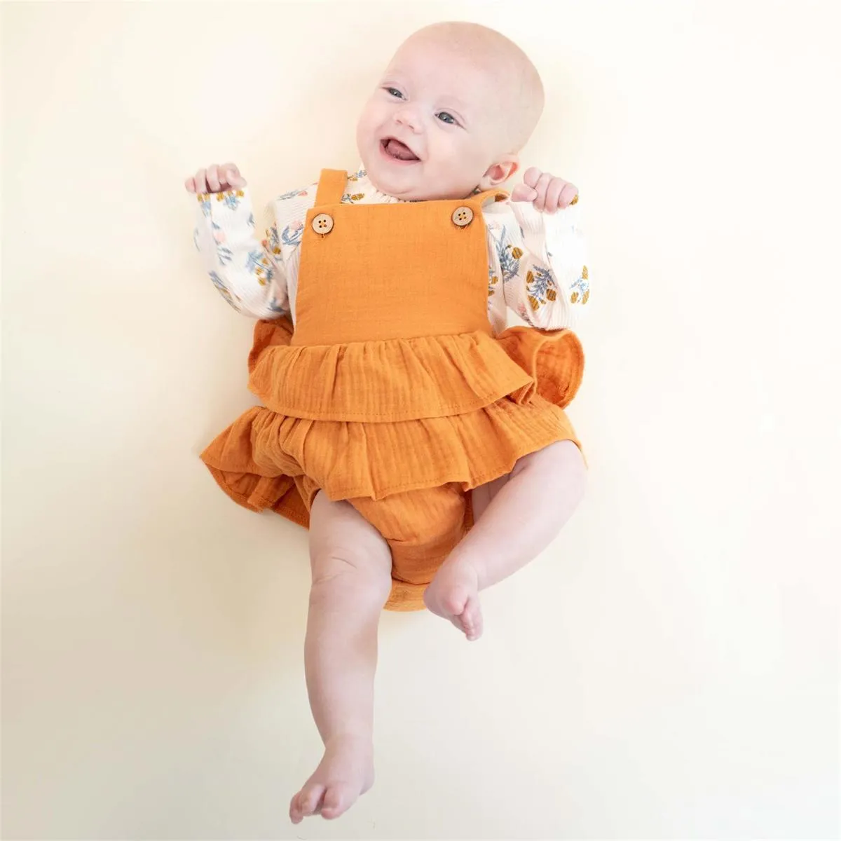 Mud Pie Autumn Marigold Bubble & Shirt Set