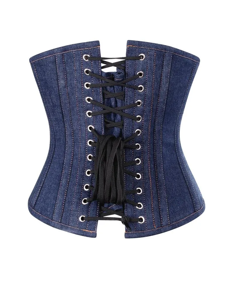 Nacole Waist Shaper Corset in Denim