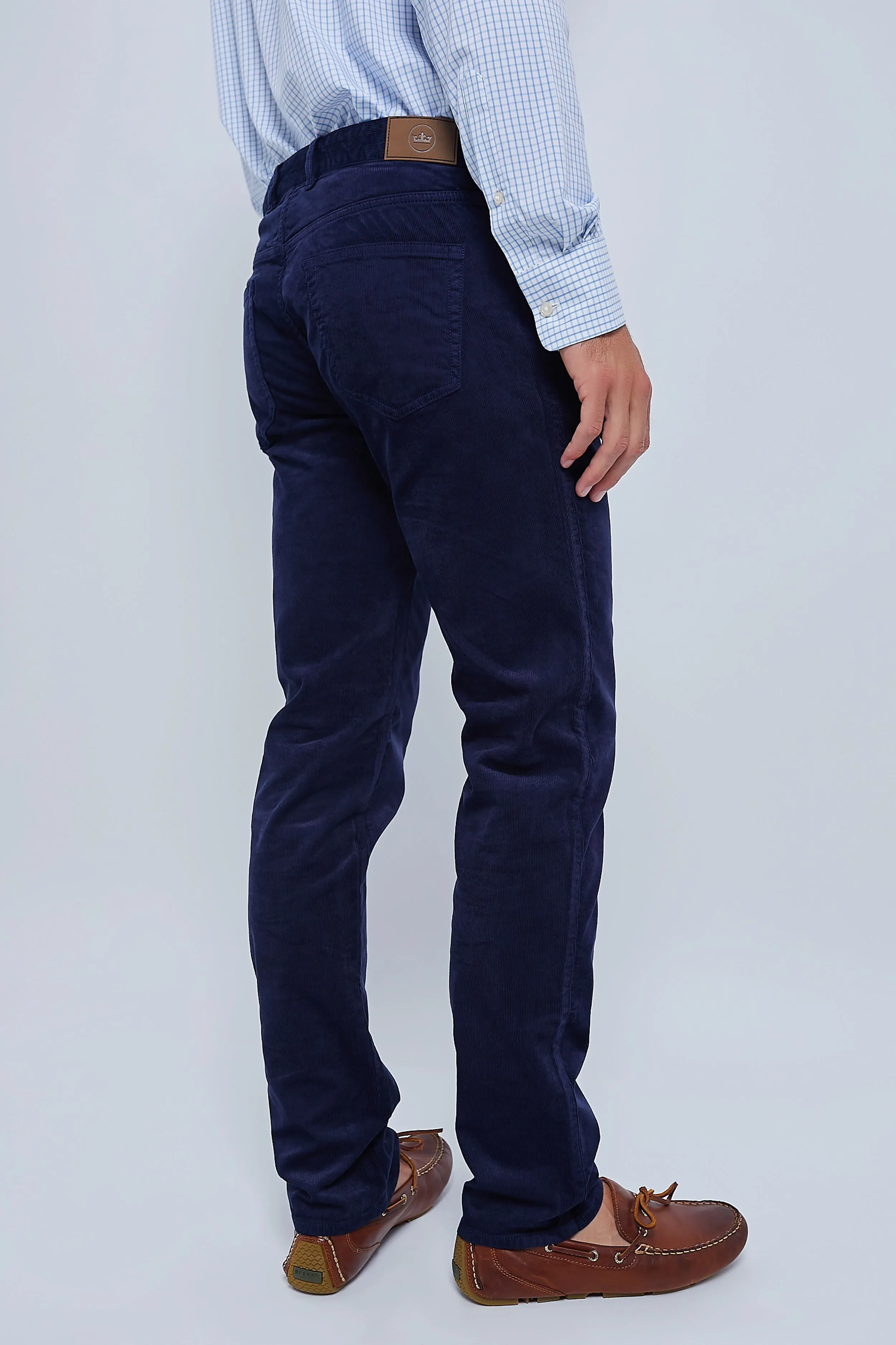 Navy Superior Soft Corduroy Five-Pocket Pant
