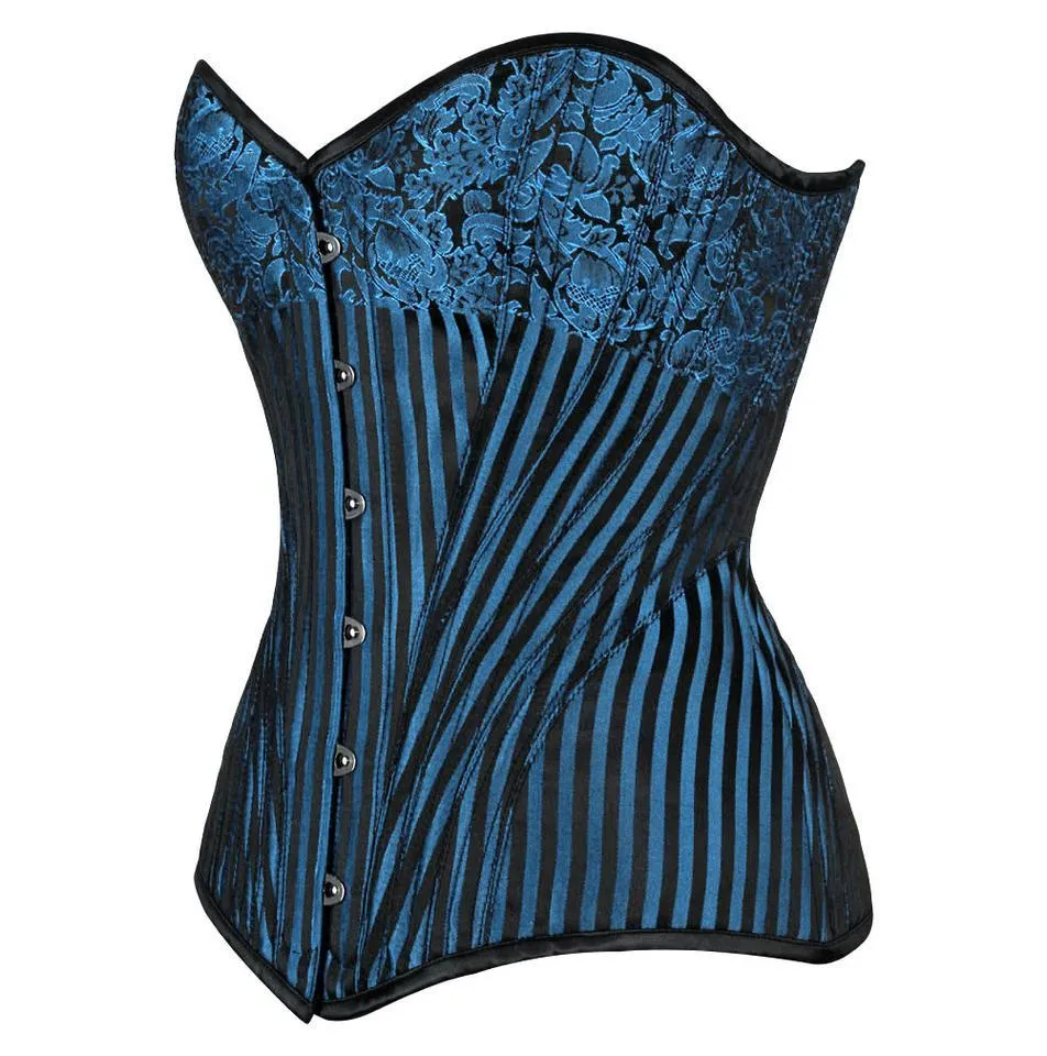 Nayelli Brocade Overbust Turquoise Corset