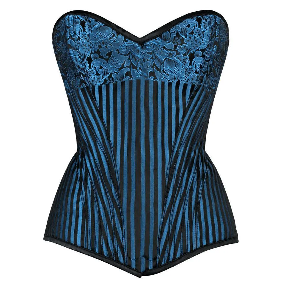 Nayelli Brocade Overbust Turquoise Corset
