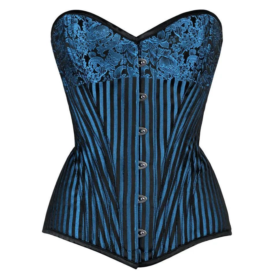 Nayelli Brocade Overbust Turquoise Corset