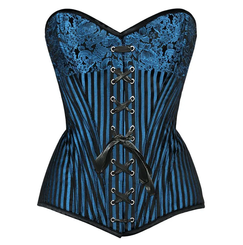 Nayelli Brocade Overbust Turquoise Corset