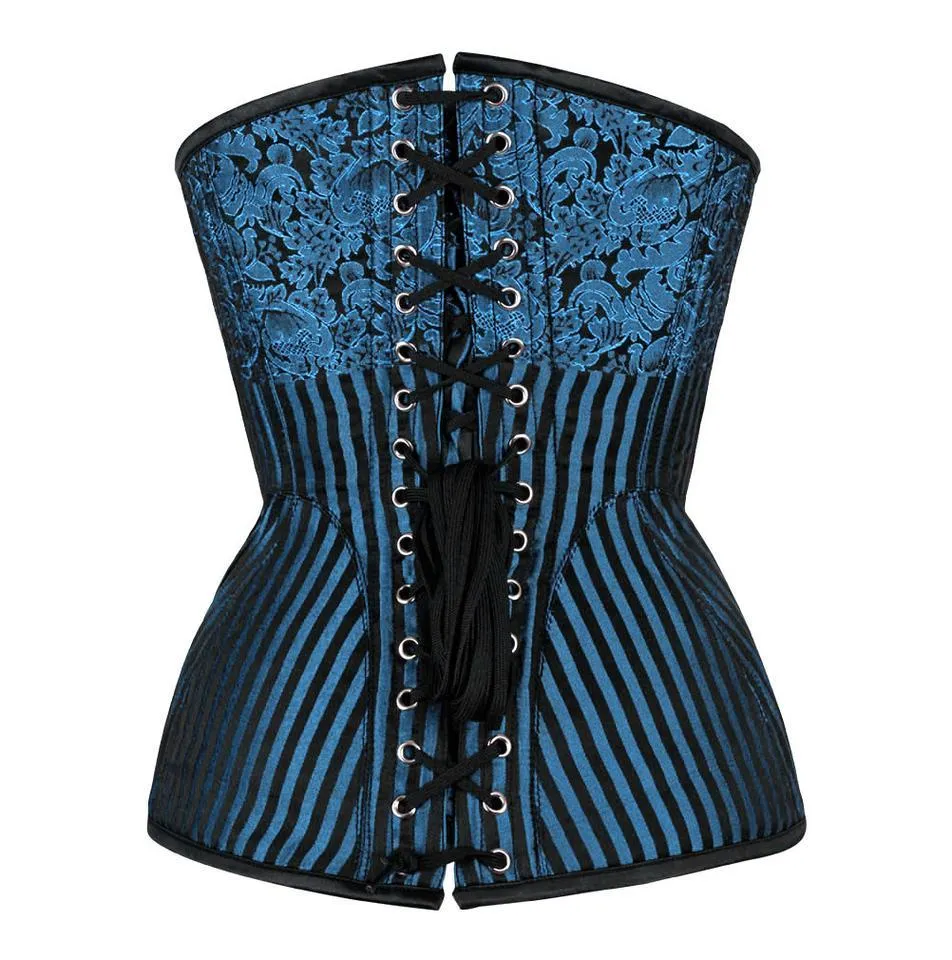 Nayelli Brocade Overbust Turquoise Corset
