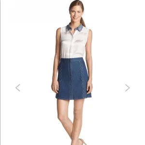 NEW • Draper James • Scallop Denim Mini Skirt 6