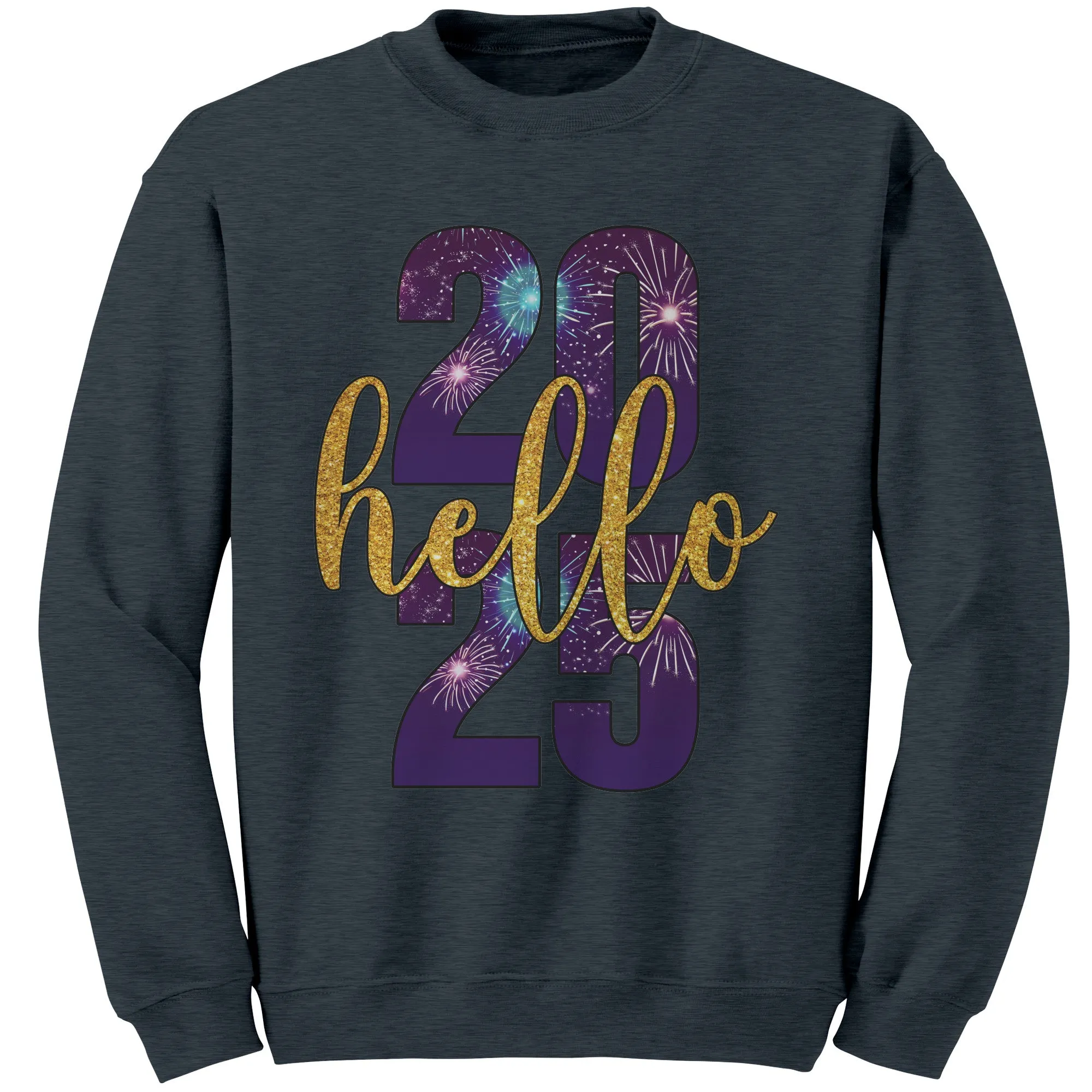 New Year Sweatshirt, Hello 2025 Sweatshirt, Happy New Year Sweater, Christmas Sweatshirt, Christmas Gift For Family Sweatshirt Gift