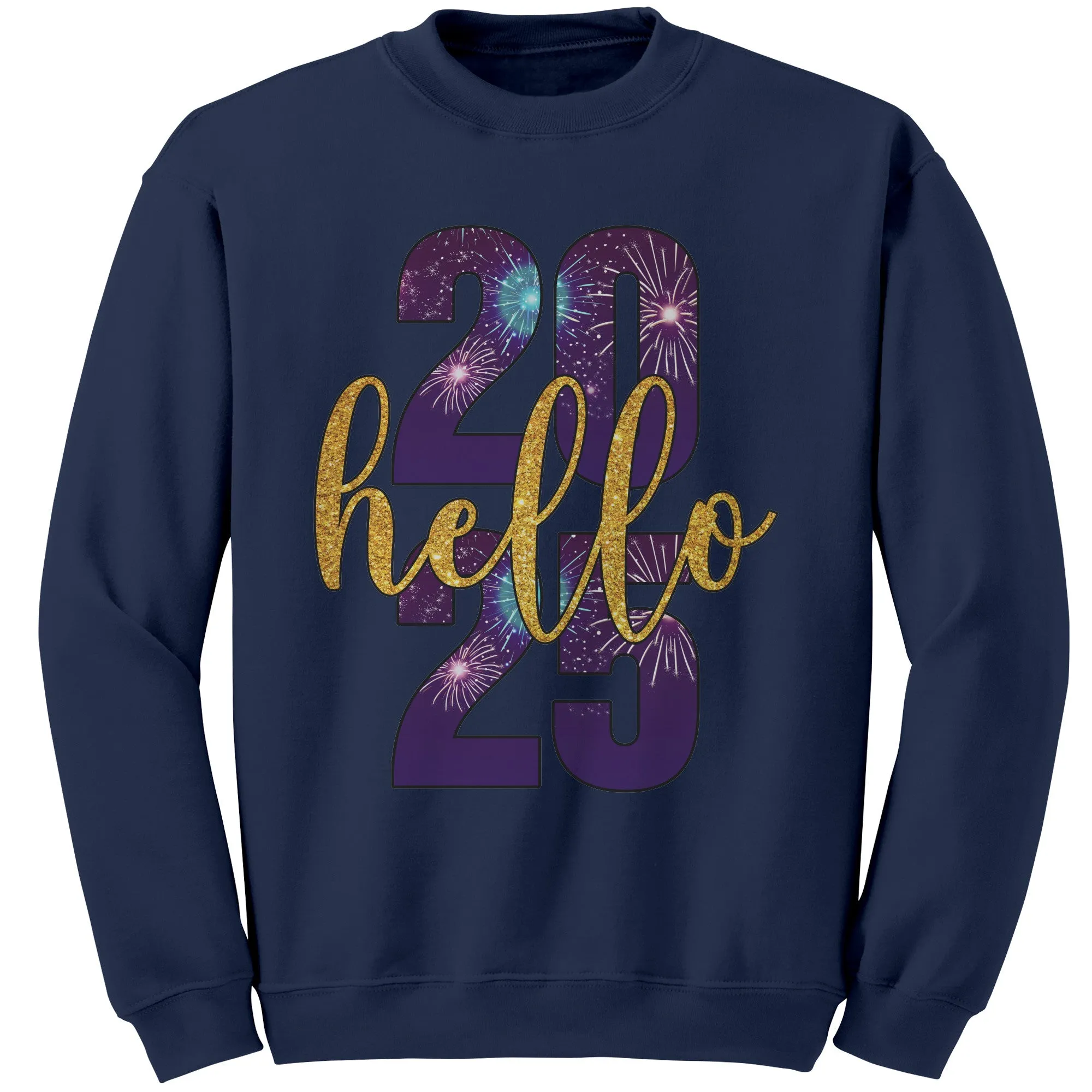 New Year Sweatshirt, Hello 2025 Sweatshirt, Happy New Year Sweater, Christmas Sweatshirt, Christmas Gift For Family Sweatshirt Gift