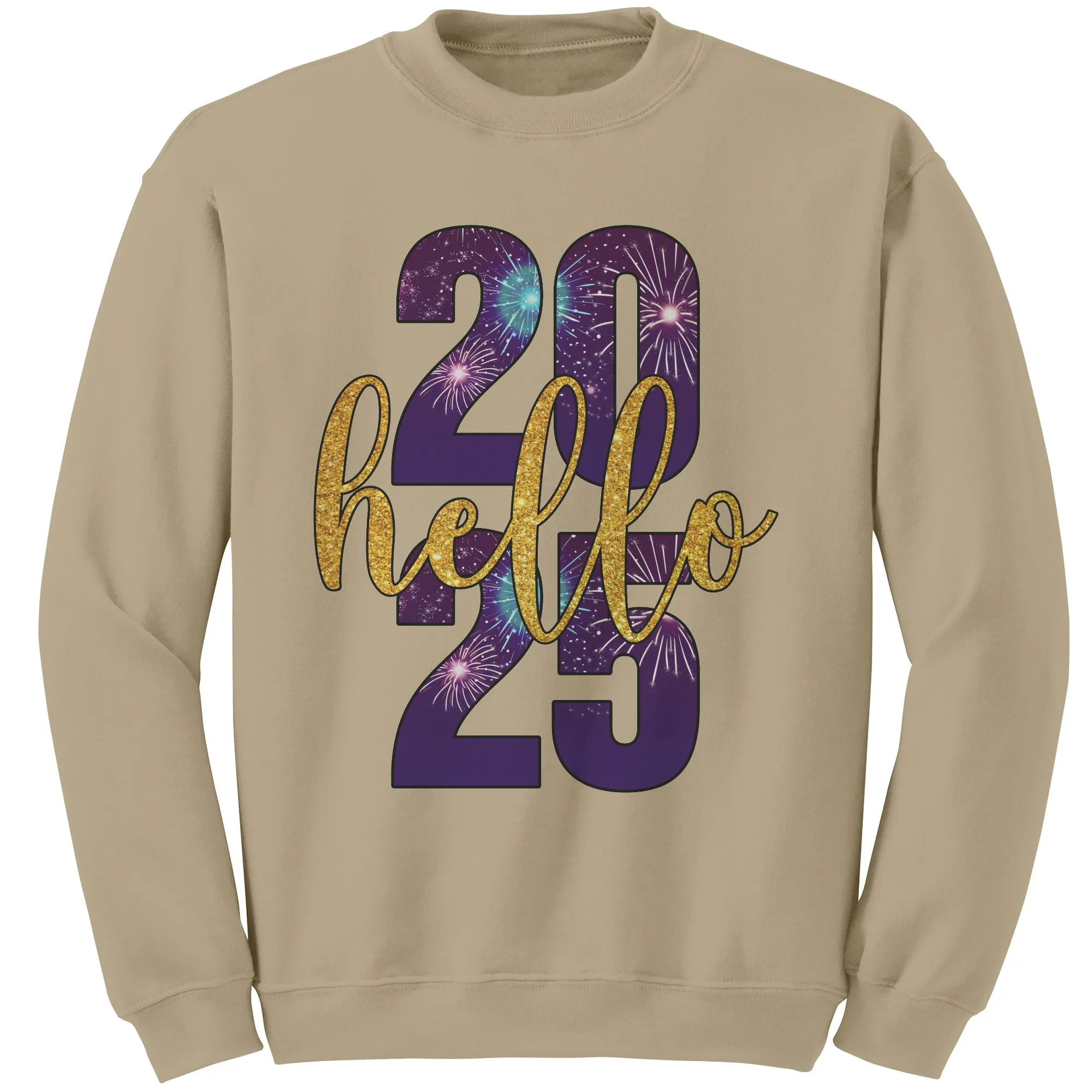 New Year Sweatshirt, Hello 2025 Sweatshirt, Happy New Year Sweater, Christmas Sweatshirt, Christmas Gift For Family Sweatshirt Gift