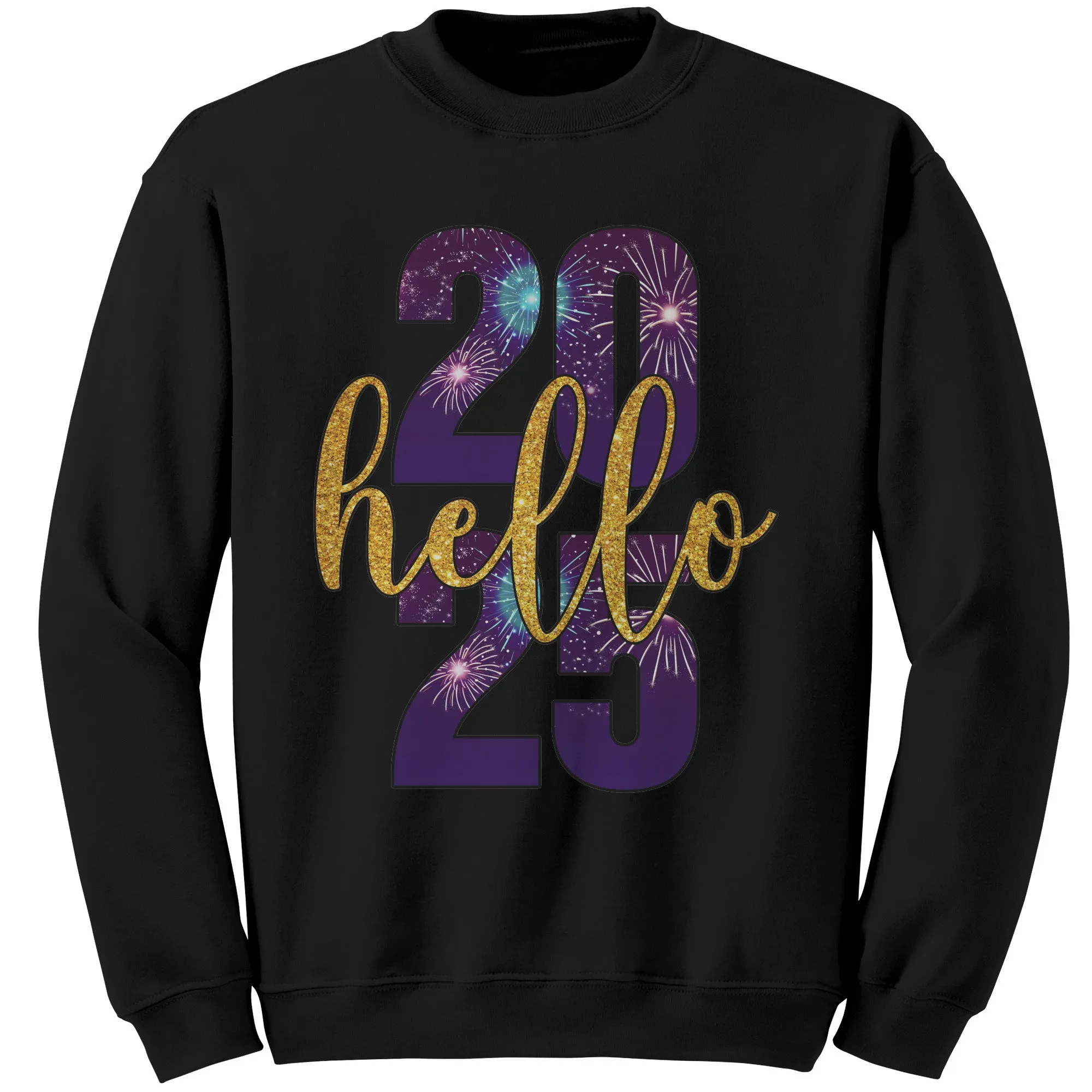 New Year Sweatshirt, Hello 2025 Sweatshirt, Happy New Year Sweater, Christmas Sweatshirt, Christmas Gift For Family Sweatshirt Gift