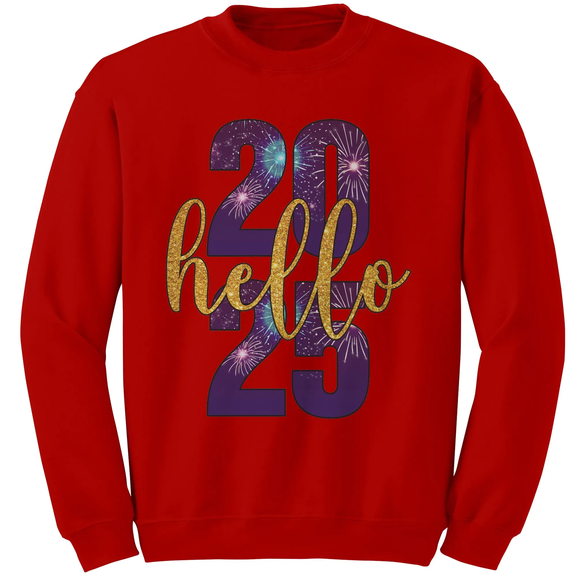 New Year Sweatshirt, Hello 2025 Sweatshirt, Happy New Year Sweater, Christmas Sweatshirt, Christmas Gift For Family Sweatshirt Gift