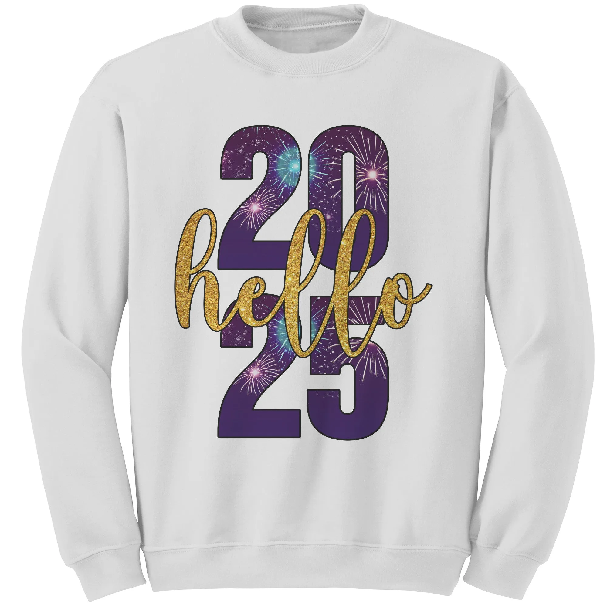New Year Sweatshirt, Hello 2025 Sweatshirt, Happy New Year Sweater, Christmas Sweatshirt, Christmas Gift For Family Sweatshirt Gift
