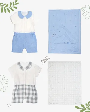 Newborn Linen Set (Pack of 2, Bodysuit & Blanket)