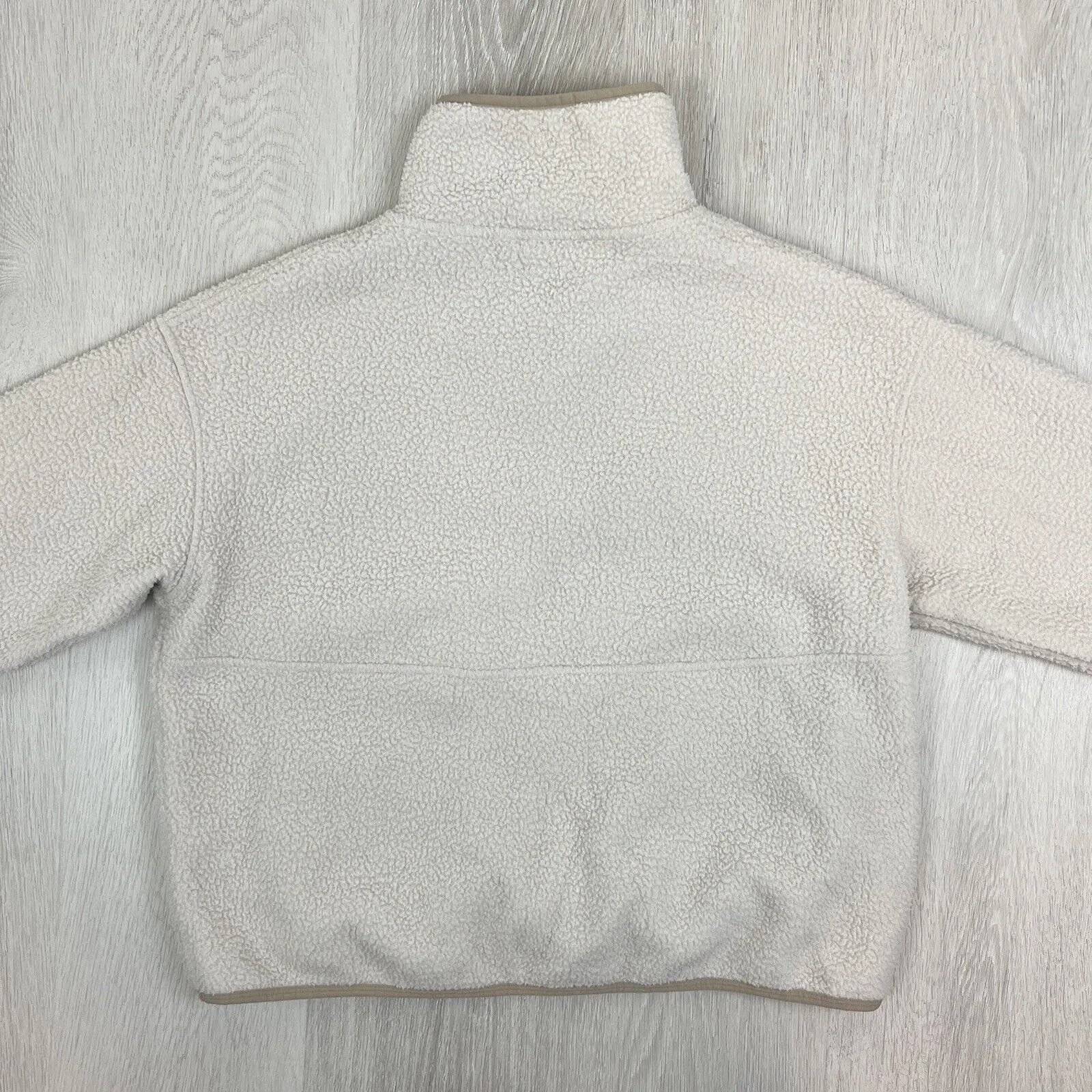 Nimble Womens Cream Polar Fleece 1/4 Zip Sweater Jumper Size Small