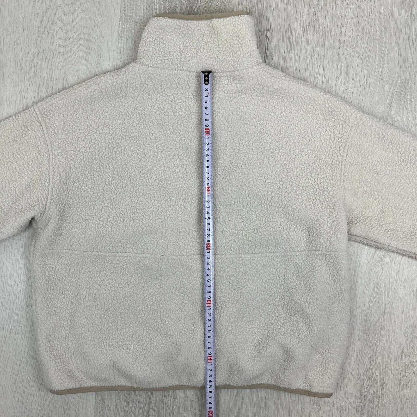 Nimble Womens Cream Polar Fleece 1/4 Zip Sweater Jumper Size Small