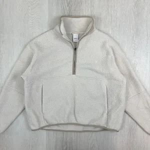 Nimble Womens Cream Polar Fleece 1/4 Zip Sweater Jumper Size Small
