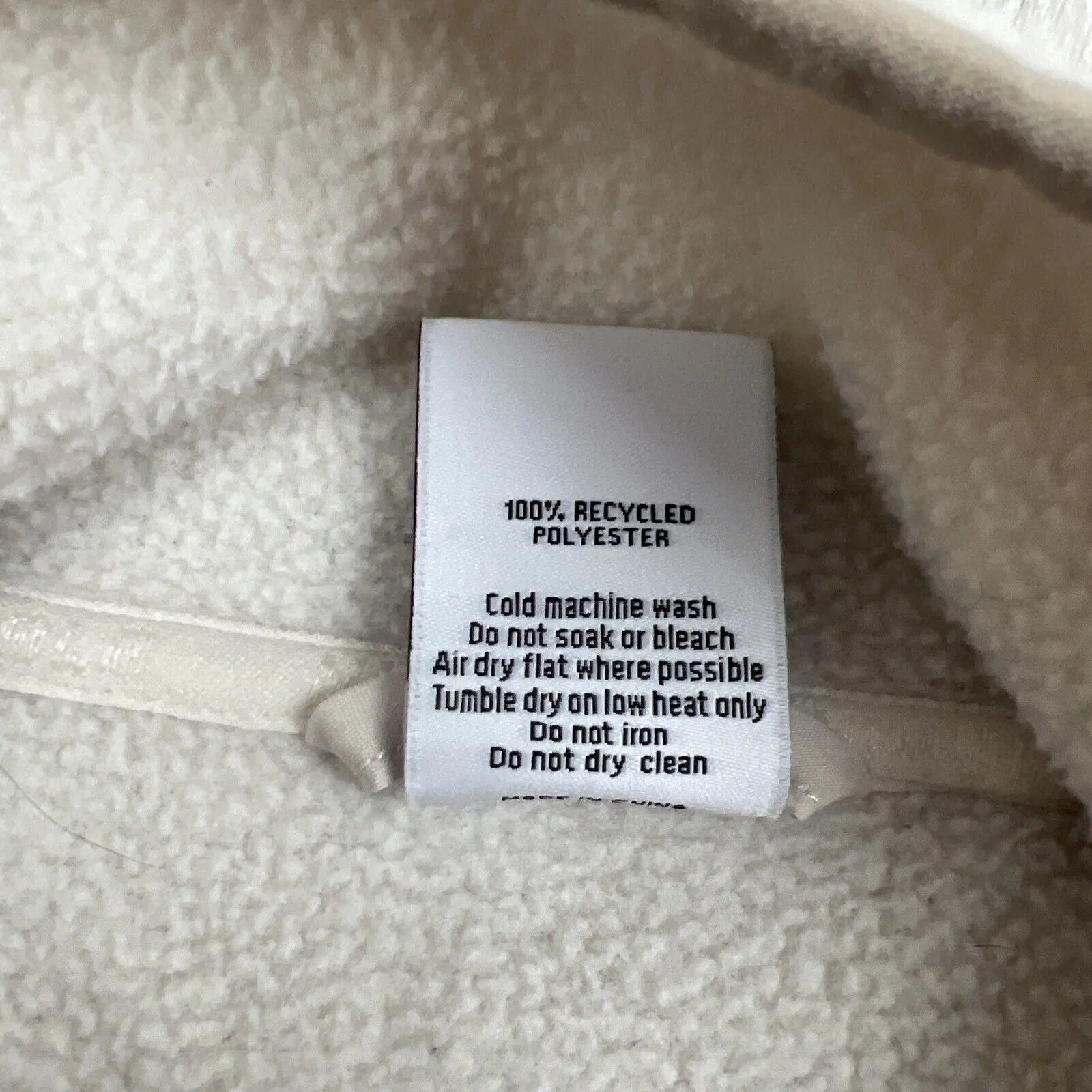 Nimble Womens Cream Polar Fleece 1/4 Zip Sweater Jumper Size Small