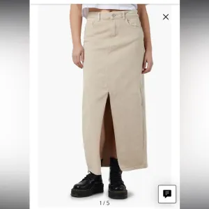 Noisy May Women's Kelly Midi Denim Skirt XL Khaki New Bobo Grunge Neutral