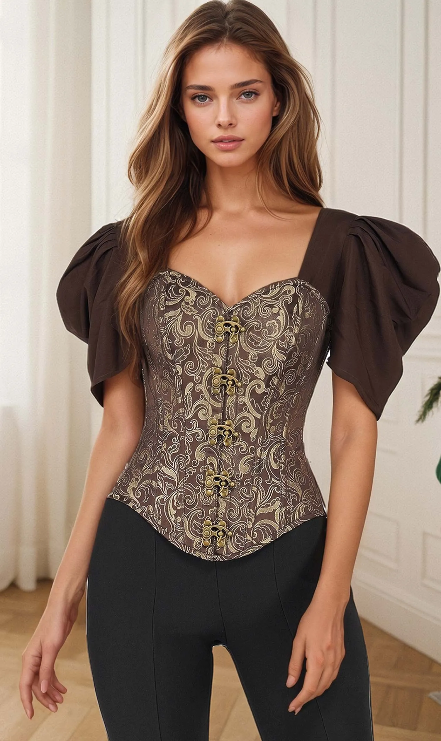 Novalee Bespoke Overbust Brocade Corset