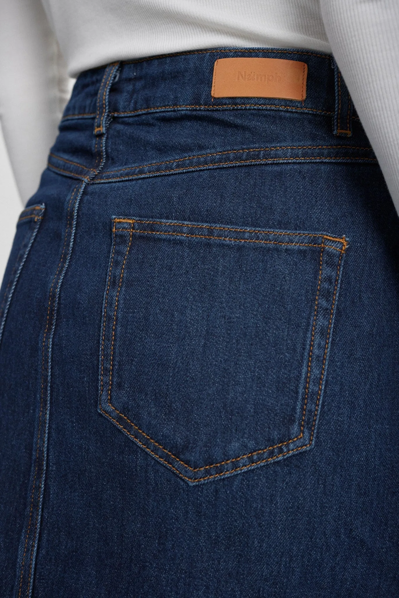 NULONDON SKIRT - Dark Blue Denim