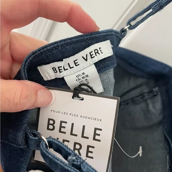 NWT Belle Vere Denim Skirt Set. Blue. Size Medium.