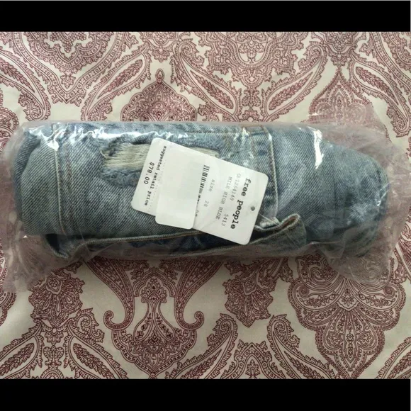 NWT Free People Brea Cutoff Denim Skirt