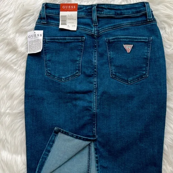 NWT guess high rise denim skirt