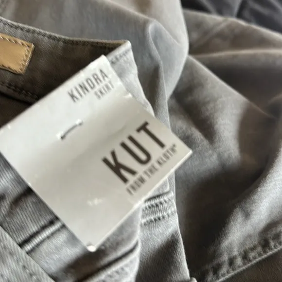 NWT Kut From The Kloth Kindra Gray Denim Maxi / Midi Skirt
